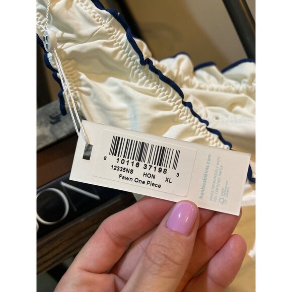 Frankies Bikinis Fawn Ruffle One Piece Swimsuit Honeymoon Phase Womens Size XL - Picture 10 of 11